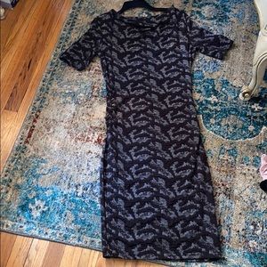 Long black and grey dress